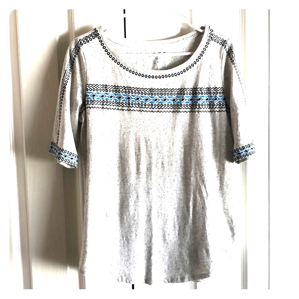 NWOT Ann Taylor Loft Top Gray Blue Medium